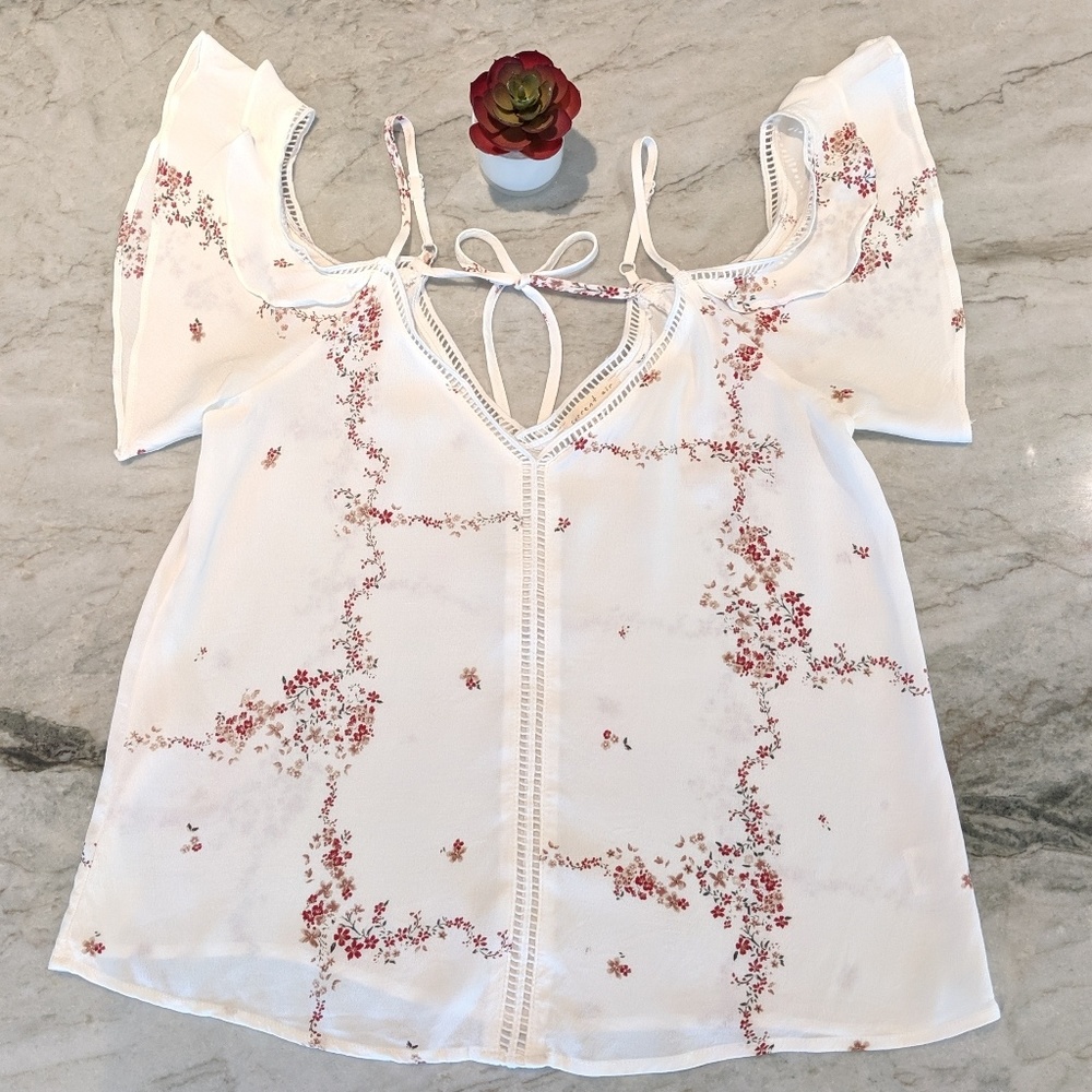 Anthropology Current Air Cold Shoulder Shirt Top